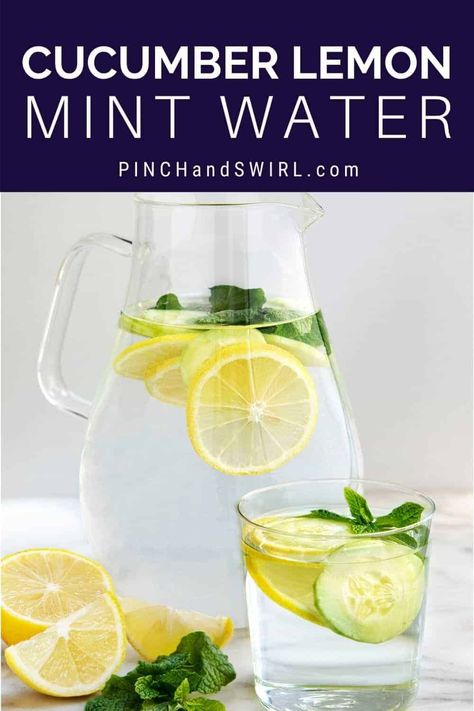 A super simple and versatile recipe for how to make Cucumber Lemon Mint Water! Endless benefits including being ridiculously refreshing! Lemon Mint Water, Nonalcoholic Drink, Lemon Infused Water, Lemon Water Health Benefits, Cucumber Lemon Water, The Egg Diet, Lemon Juice Benefits, Hot Lemon Water, Lime Water