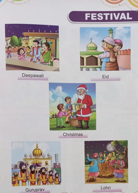 Festivals Of India Chart For Kids, Festival Of India Painting, National Festivals Of India Chart, Indian Festivals Chart, Festivals Of India Worksheet, Preschool Sight Words Activities, Kids Routine, Kids Routine Chart, Preschool Sight Words