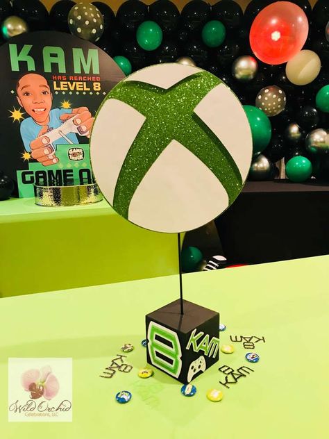 Xbox Party Ideas, Gaming Birthday Party Ideas, Xbox Birthday Party, Gaming Birthday Party, Playstation Party, Xbox Party, Game Truck Party, Gaming Birthday, Minecraft Dungeons