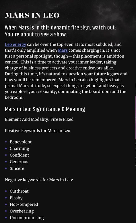 Mars Leo Mars In Leo Men, Leo Mars Woman, Mars In Leo Aesthetic, Mars Leo, Mars In Leo, Leo Mars, Leo Meaning, Leo Men, Astrology Meaning