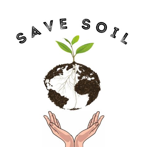 Save soil logo design Soil Conservation Drawings, Save Soil Poster Drawing, Save Soil Posters, Soil Conservation Poster Ideas, Soil Aesthetic, Soil Logo, Water Conservation Poster, Save Soil, Mechanics Aesthetic