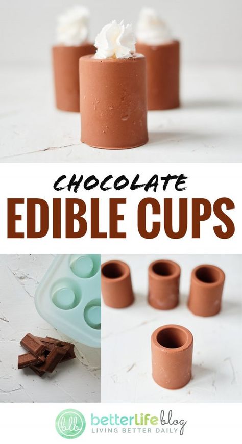 Hot Chocolate Shots, Shot Glass Desserts Recipes, Chocolate Shot Glasses, Cookie Shot Glass, Edible Shot Glasses, Shot Glass Mold, Cookie Shot, Candy Shots, Shot Glass Desserts