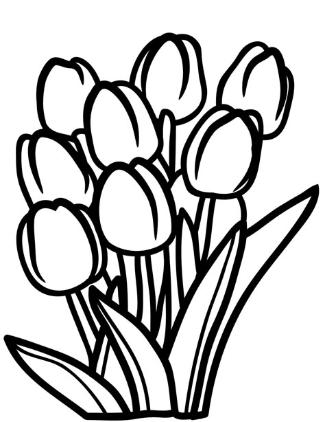 Colouring In Sheets, Doodles To Color, Coloring Pages Bold And Easy, Print Painting, Colouring In Pages Aesthetic, Tulip Coloring Pages, Color Book Pages, Drawing For Coloring, Cute Flower