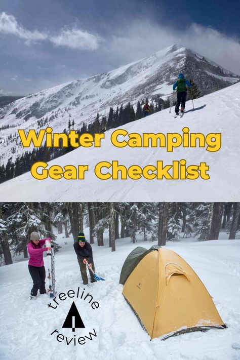 A hiker walks in snow, a tent is set up on the snow. Winter Camping Checklist, Winter Camping Gear, Camping Gear Checklist, Avalanche Safety, Gear List, Backcountry Skiing, Outdoor Research, Ski Touring, Camping Checklist