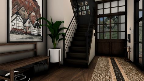 Sims 4 Modern Farmhouse, Guilty Gucci, Sims 4 Family House, The Sims 4 Lots, Sims 4 Family, Sims 4 House Building, Tudor House, Modern Cottage, Farmhouse Interior