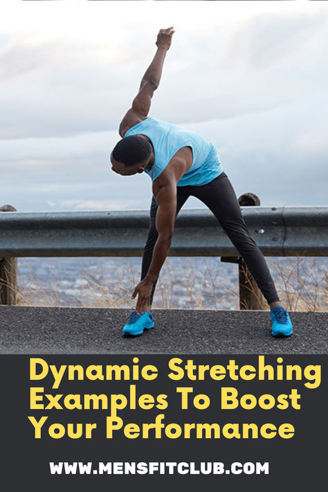 Examples of dynamic stretching exercises to improve flexibility, mobility, and muscle activation. Includes movements like leg swings, arm circles, walking lunges, and torso twists. Ideal for warming up before a workout, helping to increase range of motion and prevent injuries. Dynamic Stretching For Runners, Dynamic Stretching Warmup, Dynamic Stretching Exercises, Running Warm Up, Stretches For Runners, Stretching Routine, Dynamic Warm Up, Dynamic Stretching, Workout Warm Up