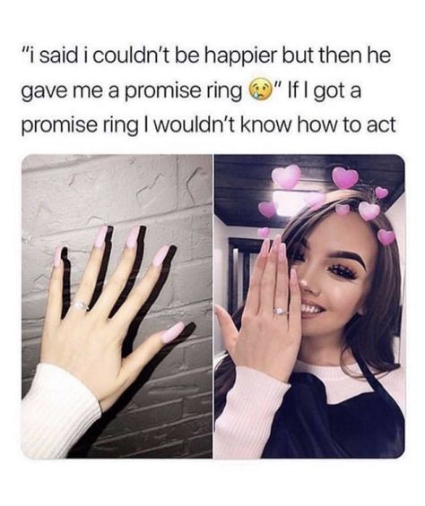 Ring Meme, A Promise Ring, Qoutes About Love, Love Post, Motivation Goals, Bff Goals, Best Friend Goals, Cute Rings, Dating Tips