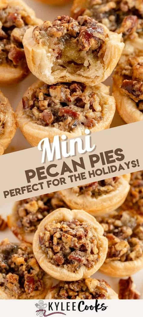 Pecan Bites Recipe, Small Pecan Pies, Pecan Cups, Bite Size Pecan Pie, Pecan Tarts Mini, Mini Pecan Pie Recipes, Mini Pecan Pie, Tarts Mini, Pecan Tarts Recipe