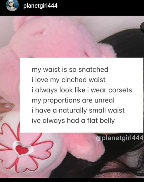 Snatched Waist Affirmations, Flat Belly Affirmation, Small Waist Affirmation, Desired Body Affs, Body Manifestation Affirmations, Waist Affirmations, Y2k Quotes, Body Affirmations, Manifest Affirmations