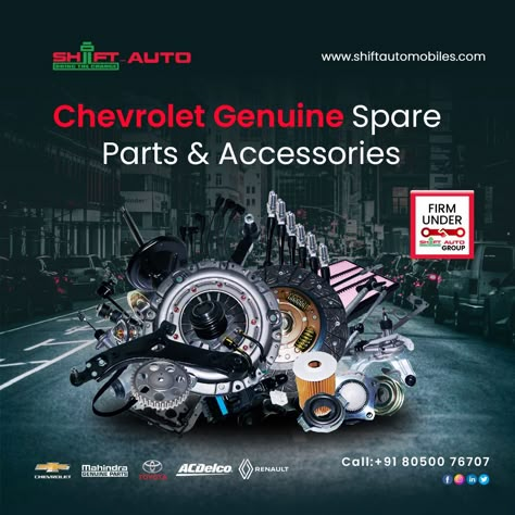 Chevrolet Genuine Spare Parts & Accessories are available online in Bangalore. ☎️ Call us to book at +91 8050076707 🌐 Website: http://shiftautomobiles.com/ #ChevroletParts #ChevroletSpareParts #ChevroletAccessories #ToyotaParts #MahindraParts #RenaultParts #AcDelcoParts #MahindraGenuinePartsOnline #MahindraSparePartsOnline #MahindraGenuinePartsBangalore #GenuinePartsBangalore #AutoPartsBangalore #AcDelcoAuthorizedCarParts #GenuineSpareParts #ShiftAutoMobiles #FixMyCars #Bangalore Spare Parts Ads, Car Advertising Design, Promotion Design, Discount Banner, Car Spare Parts, Car Advertising, Promotional Design, Auto Parts Store, Car Ads