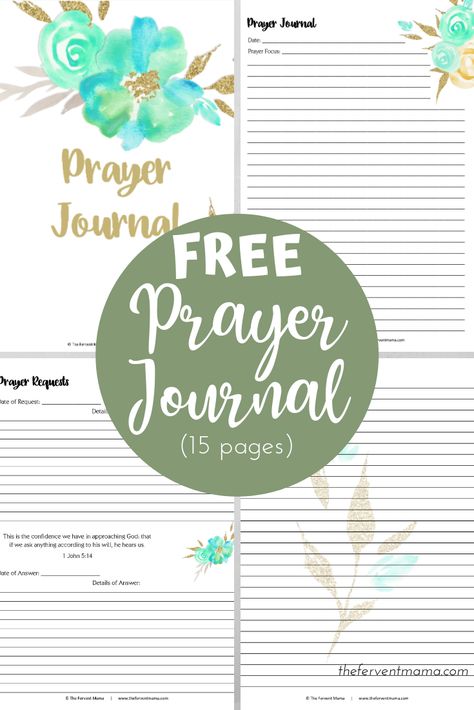 How to Use a Prayer Journal in Your Quiet Time + FREE Prayer Journal! - The Fervent Mama: Prayer is one of the most powerful tools the Christian has in their repertoire. A printable prayer journal can be such an encouragement in your walk with Christ. We're giving you one FREE and telling you how to use your FREE printable prayer journal! Diy Prayer Journal, Free Christian Printables, Prayer Journal Template, Prayer Journal Printable, Printable Prayers, Sermon Notes, Bible Study Journal, Prayer Times, Christian Printables