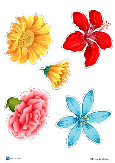 free printable flowers Free Printable Flowers Clipart, Printable Flowers Free, Free Printable Flower Pictures, Flower Cutouts Template, Printable Flowers Cutout, Flower Free Printable, Free Printable Flowers, Sensorial Activities, Flower Templates Printable Free