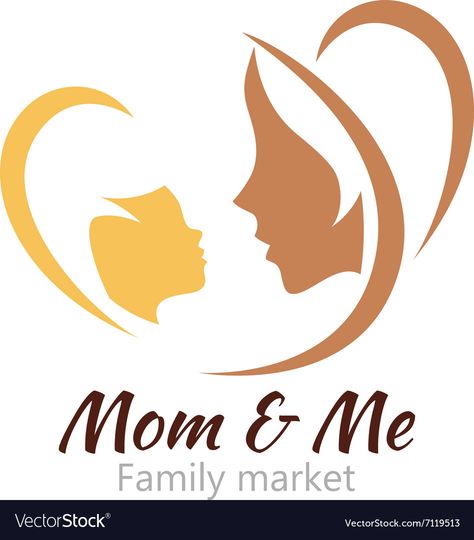 Mom Logo Design, Baby Shop Logo, Motherhood Logo, Baby Memorial Tattoos, Shaped House, Shop Vector, Baby Logo Design, L Shaped House, Baby Memorial