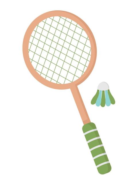 Rackets for playing badminton. Flat doodle clipart. All objects are repainted. Badminton Racket Drawing, Badminton Clipart, Playing Badminton, Doodle Clipart, Vector Nature, Badminton Racket, Drawing Easy, Badminton, Easy Drawings