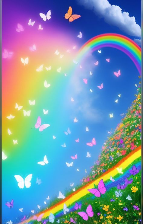 Rainbow Sunset Wallpaper, Rainbow Photography Nature, Rainbow Hd Wallpaper, Butterflies Background, Rainbow Background Landscape, Rainbow Wallpaper Backgrounds, Rainbow Butterflies Wallpaper, Rainbows And Butterflies, Pretty Nature Pictures