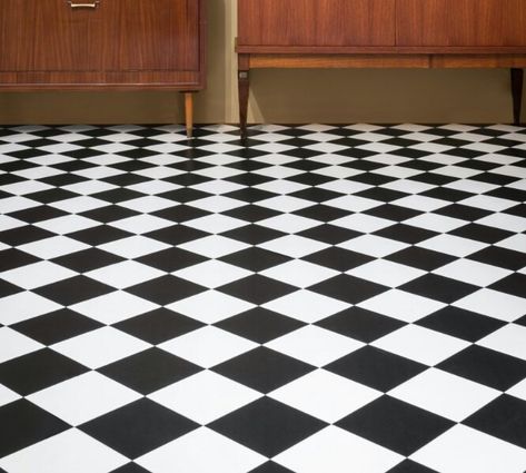 Tile Flooring:  vynil Black And White Vinyl Floor, Black And White Diamond Tile, Vinyl Tile Flooring Bathroom, Black And White Vinyl Flooring, Diamond Tile Pattern, Black And White Flooring, White Vinyl Flooring, Kitchen Conservatory, Wood Vinyl Flooring