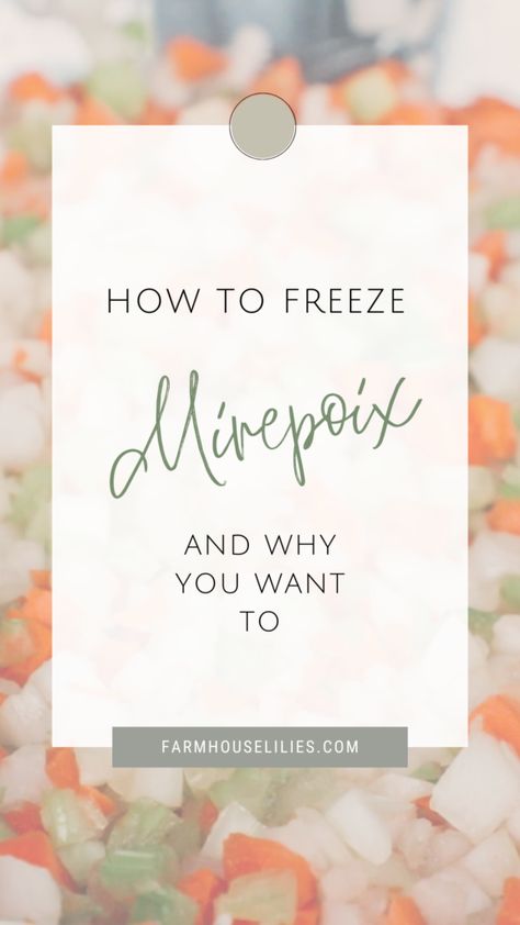 How to Make and Freeze Mirepoix with Fresh Vegetables Mirepoix Recipe Freeze, Mirepoix Recipe, Freezer Prep, Homemade Mixes, Free Fruit, Freezer Burn, French Cooking, Frozen Vegetables, Fruit Snacks