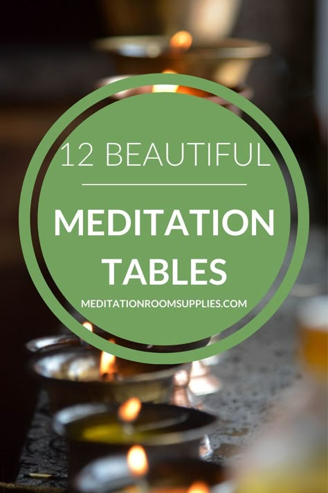 12 beautiful meditation tables. These tables are ideal for your different needs: for burning incense,  for candles, for statues, crystals, to hold holy books, etc.,yoga table decor, altar table ideas, spiritual aesthetic room, shrine table, pooja table ideas #meditation #spiritual #yoga #homedecor #meditationsapce Pooja Table Ideas, Altar Table Ideas, Meditation Tables, Shrine Table, Spiritual Aesthetic Room, Diy Meditation Room, Pooja Table, Meditation Room Colors, Meditation Table Altars