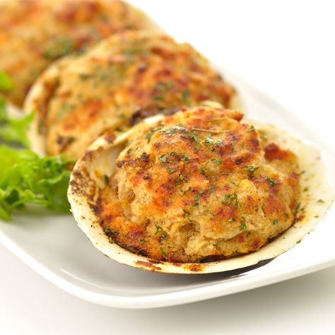 Quahog Recipes, Stuffies Recipe, Baked Clams Recipe, Stuffed Quahogs, Stuffed Clams, Baked Clams, England Recipes, Clams Casino, Cooking Fish