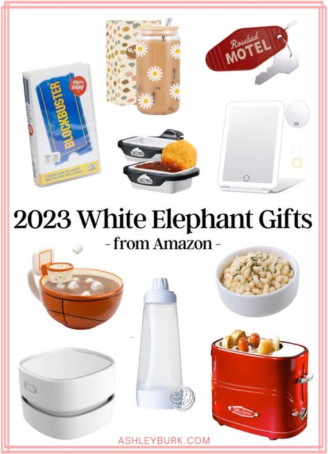 50+ gift ideas for the white elephant gift swaps on your calendar this year. All from Amazon, all around $25 and under. Gifts for aesthetic girlies, snackers, work from homers, on-the-goers and more. Plus, gift ideas for others like her, him, kids and more! Nice White Elephant Gift Ideas, Creative White Elephant Ideas, $50 White Elephant Gift Ideas, Good White Elephant Gifts Ideas, White Elephant Gift Ideas $25, White Elephant Gift Exchange Ideas Funny, Elephant Basket, White Elephant Gift Ideas, Elephant Gift Ideas