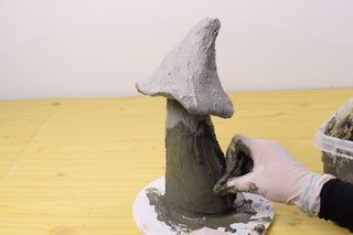 Making a Cement Mushroom Fairy House : 9 Steps (with Pictures) - Instructables Mushroom Fairy House, Diy Cement, Cement Flower Pots, Modelling Clay, Fairy House Diy, Concrete Diy Projects, Cement Art, Mushroom Fairy, Concrete Crafts