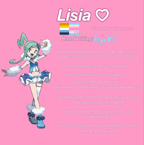 Pokemon Lisia, Pokemon Headcanon, Pokemon Elesa, Character Edits, Nyan Cat, Fruit Mixes, Pocket Monsters, Everyone Else, Just Love