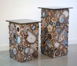 Mosaic Furniture, Agate Table, Geode Art, Custom Mosaic, Mosaic Table, Rocks And Gems, Mosaic Designs, Gems And Minerals, Rocks And Minerals