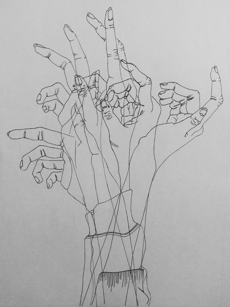 Overlapping Hand Contours Contour Line Drawing, Contour Drawing, Arte Inspo, Arte Sketchbook, A Level Art, A Drawing, Line Drawing, Art Lessons, Art Inspo