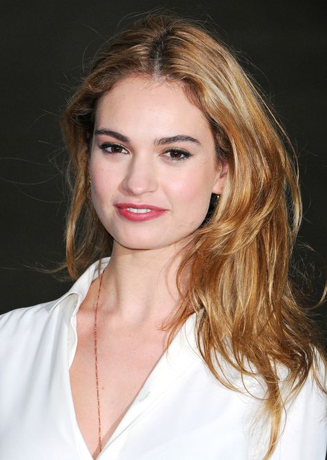 Lily James Reveals Her 5 Beauty and Fashion Obsessions | PEOPLE.com Hair Colors For Fall, Celebrity Haircuts, Face Profile, Celebrity Hair, 2015 Hairstyles, Pretty Hair Color, Lily James, Beauty Looks, Actrices Hollywood