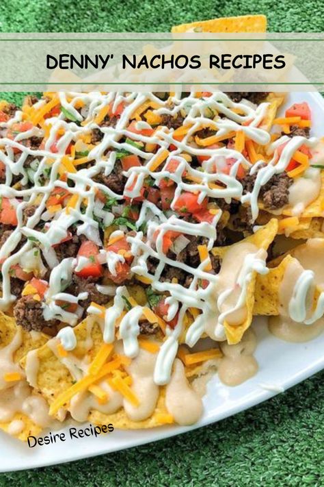 Elevate your dinner party or Thanksgiving celebration with Denny’s Nachos Recipe. These loaded nachos are a crowd-pleaser, featuring crispy tortilla chips smothered in melted cheese, savory ground beef, and a medley of toppings. Turn your gathering into a fiesta with this delicious and shareable appetizer. 🧀🌮 #NachosParty #DinnerPartyDelight #ThanksgivingRecipe Dennys Nachos Recipe, Classic Nachos, Best Nacho Recipe, Nachos Cheese Recipe, Loaded Nachos, Nachos Recipe, Melted Cheese, Yummy Appetizers, Restaurant Recipes