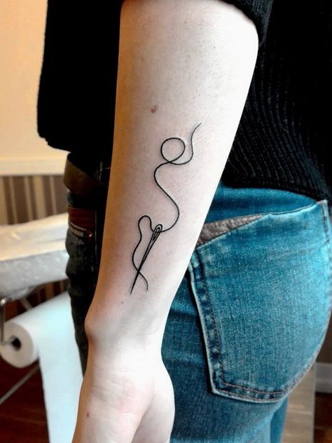 My new tattoo. Passion ^.^ Tattoo Ideas For Fashion Designer, Sewing Inspired Tattoos, Small Sewing Tattoos, Tattoo Sewing Machine, Sewing Machine Tattoo Ideas, Crafting Tattoo Ideas, Tailor Tattoo Ideas, Passionate Tattoos, Sewing Tattoo Sleeve