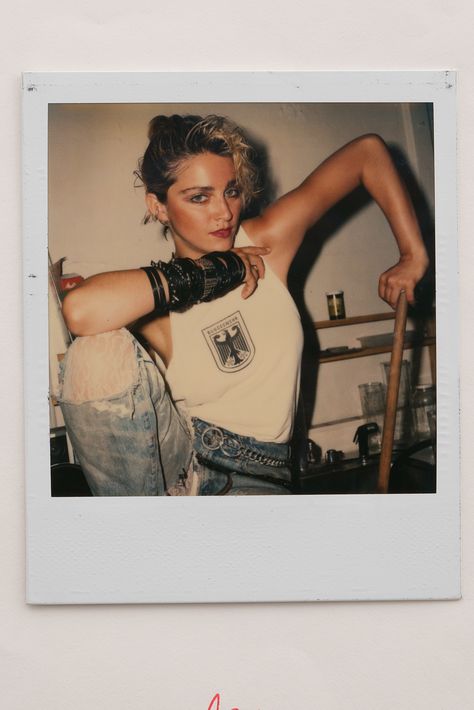 Unpublished Polaroids of Madonna's Early, Denim-Heavy Twenties Photos | W Magazine Polaroid Photoshoot Ideas, Madonna Album, Madonna Like A Virgin, Mango Collection, Polaroid Pics, Vintage Polaroid, Richard Avedon, Beautiful Lashes, Polaroid Pictures