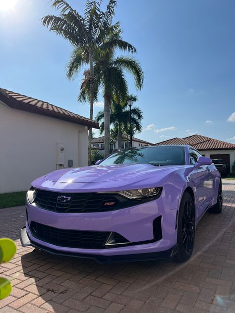 Pink Camaro, Lavender Car, Wallpaper Luxury, Camaro Car, Purple Car, Traditional Advertising, Car Wrapping, Pimped Out Cars, Car Wraps