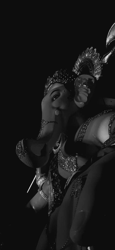 Ganpati Bappa Wallpapers, Ganpati Bappa, Wallpapers, Black And White, White, Black