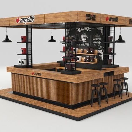 Luxury coffee kiosk with bar counter design in mall for sale Istanbul Coffee, Bar Booth, Coffee Kiosk, Coffee Shop Counter, Coffee Festival, Coffee House Design, Mall Kiosk, Bar Counter Design, Small Coffee Shop