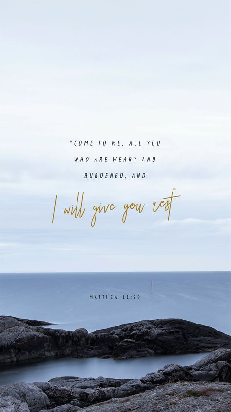 Matthew 11:28 New International Version (NIV) “Come to me, all you who are weary and burdened, and I will give you rest. Hope Bible Verses, Woord Van God, Bible Verses About Faith, Ayat Alkitab, Come To Me, Faith Bible, Jesus Bible, Faith Prayer, Super Quotes