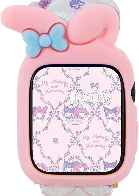 Amazon.com: Sonix x Sanrio Apple Watch Cover | Bumper Case for Apple Watch | Protective Silicone Cover | Fits 38mm/40mm/41mm | My Mel : Cell Phones & Accessories Sanrio Apple Watch, Cat Ear Headset, Apple Watch Cover, My Melody And Kuromi, Melody And Kuromi, Watch Ideas, Fashion Silhouette, Badtz Maru, Apple Watch Case