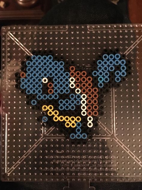 Pokémon Squirtle perler bead pattern for standee Perler Beads Squirtle, Squirtle Perler Bead Pattern, Squirtle Perler, Pokémon Squirtle, Hama Beads Pokemon, Ironing Beads, Pokemon Perler, Grid Patterns, Pokemon Perler Beads