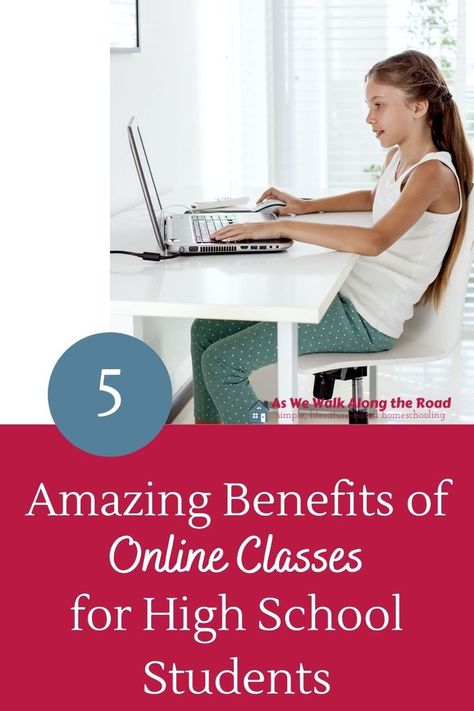 Using online classes for your high schoolers can have many, many benefits. In this post, I'm sharing five, as well as a great resource for online classes for your teens. Online High School, Stood Up, Homeschool High School, College Prep, Online School, In High School, School Students, High School Students, Online Classes