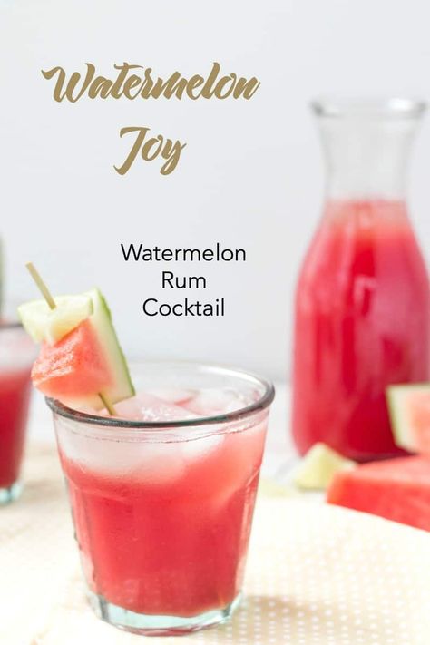 Watermelon Cocktail Rum, Drunken Watermelon, Watermelon Cocktail Recipes, Rum Cocktails Easy, Malibu Cocktails, Happy Hour Appetizers, Paleo Snack, Watermelon Cocktail, Rum Cocktail Recipes