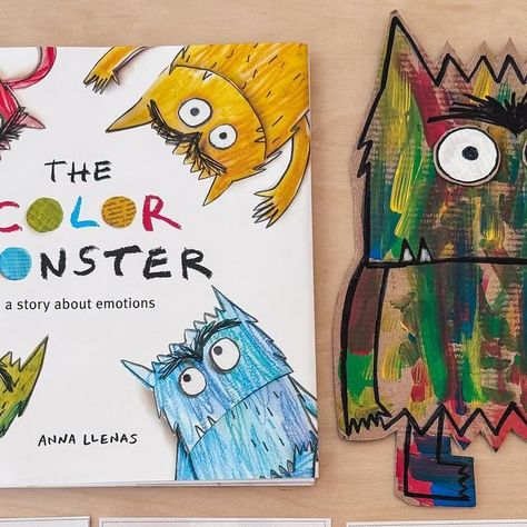 Emilee on Instagram: "Sharing some activities we did along with the book The Color Monster! If you haven’t read the book, it’s a cute one about a monster who learns to identify emotions.   I drew the color monster on some cardboard and then my kids painted him. I found these jar printables from @morningstogether (it’s a freebie!) In the book, the monster separates each emotion into its own jar. We talked about the different emotions in the book, along with how we were feeling at that moment. We also talked about different scenarios (example: your sister takes your toy 🤪) and how we might feel in that situation, how another person might feel, etc.   We had a lot of fun with this one and will definitely be revisiting this book in the near future. Have you ever read it??" The Color Monster Activities, The Color Monster, Identify Emotions, Color Monster, Monster Activities, Therapeutic Art, Different Emotions, Near Future, Painting For Kids