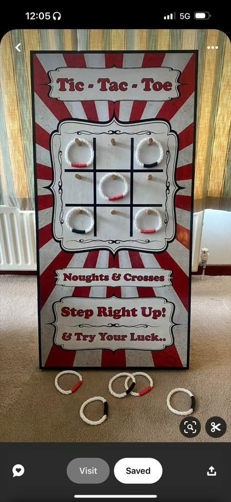 Carnival Themed Games For Kids, Tic Tac Toe Carnival Game, Carnival Basketball Game, Games For School Carnival, Carnival Theme Stag And Doe, Carnaval Games Ideas, Adult Carnival Games, Carnival Theme Party For Adults, Cardboard Carnival Games