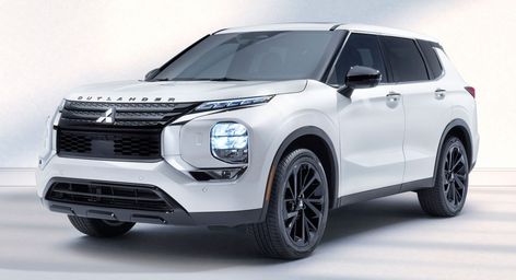 The Outlander Black Edition starts at $29,995 and features black exterior accents. Outlander Car, Crossover Cars, Outlander Phev, 20 Inch Wheels, Mitsubishi Cars, Black Door Handles, Mitsubishi Eclipse, Automotive News, Nissan Rogue