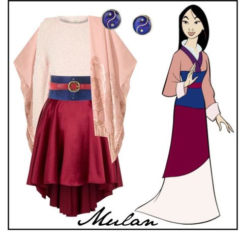 Mulan Outfit, Disney Character Outfits, Disney Bound Outfits Casual, Disney Outfits Women, Princess Inspired Outfits, Disney Dress Up, Disney Princess Outfits, Disney Themed Outfits, Cute Disney Outfits