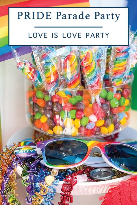 Rainbow Themed Bachelorette Party, Pride Week Ideas, Pride Event Ideas, Pride Themed Party, Coming Out Party Ideas, Pride Pool Party, Pride Drinks, Pride Month Decorations, Pride Month Party