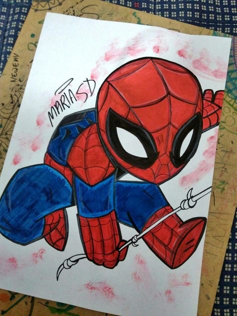 List Of Drawing Ideas, Spiderman Painting, Drawings For Him, Drawing Ideas Creative, Spiderman Gifts, Spiderman Drawing, Spiderman Art Sketch, Photography Artist, Cute Canvas Paintings