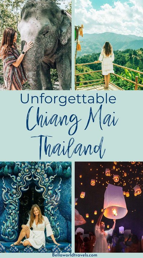 Things to do Chiang Mai Thailand. Best temples, top hikes, beautiful day trips and the lantern festival.  Travel. Travel Destinations. Places to travel. travel aesthetic. Travel Photography. travel inspiration. Thailand Travel. Beautiful places to travel. bucket list places to travel, dream travel destinations, travel asia, asia places to travel. #Thailand #ChiangMai #travel Chiang Mai Thailand Aesthetic, Bucket List Places To Travel, Places To Visit In Thailand, Chiang Mai Travel, Asia Places, Thailand Packing, Bangkok Travel Guide, Thailand Destinations, Thailand Tourist