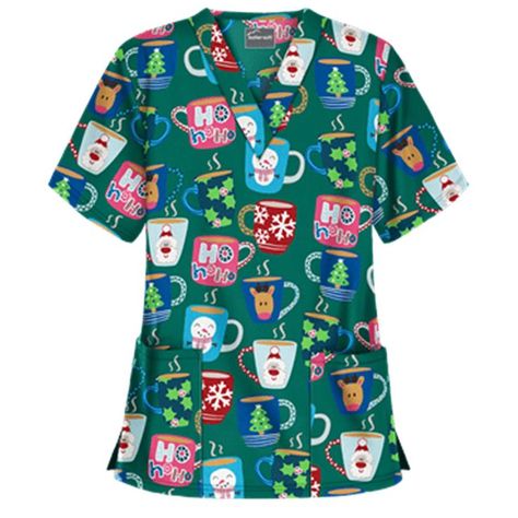 Holiday Scrubs Nursing, Winter Scrubs, Ladies Printed Tops, Women Scrubs, Scrubs Nursing Uniforms, Scrubs Dress, Christmas Scrubs, Nursing Scrubs, Uniform Advantage