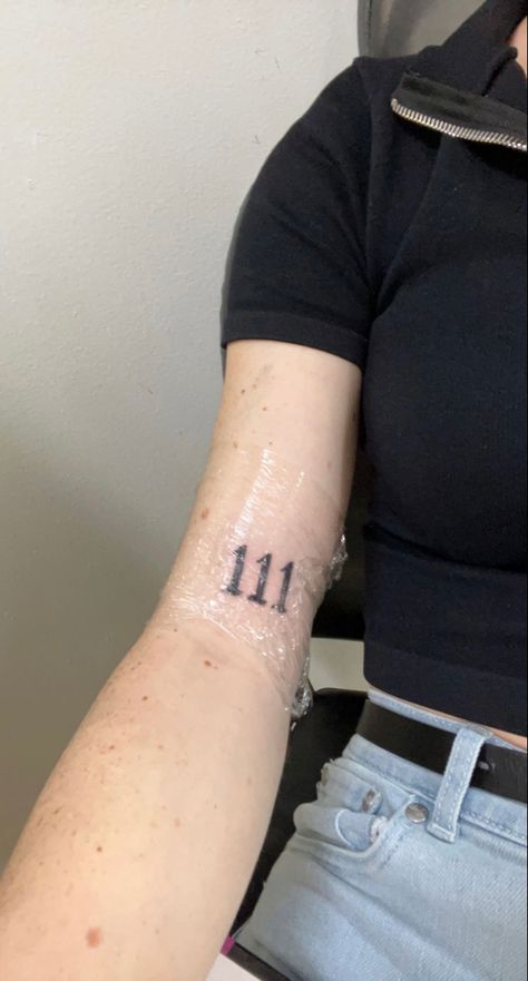 111 Angel Number Tattoo, 111 Angel Number, Angel Number Tattoo, Number Tattoo, Number Tattoos, Angel Number, Fish Tattoos, Jesus Fish Tattoo, Tattoo Quotes