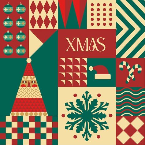 Christmas Branding Design, Christmas Design Poster, Happy New Year Retro, Christmas Design Graphic, Christmas Packaging Design, Christmas Pattern Background, Christmas Magazine, Holiday Pack, Xmas Design